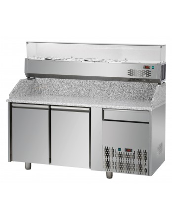 Sheffcat 2 Doors Refrigerated Pizza Counter 1 Draw